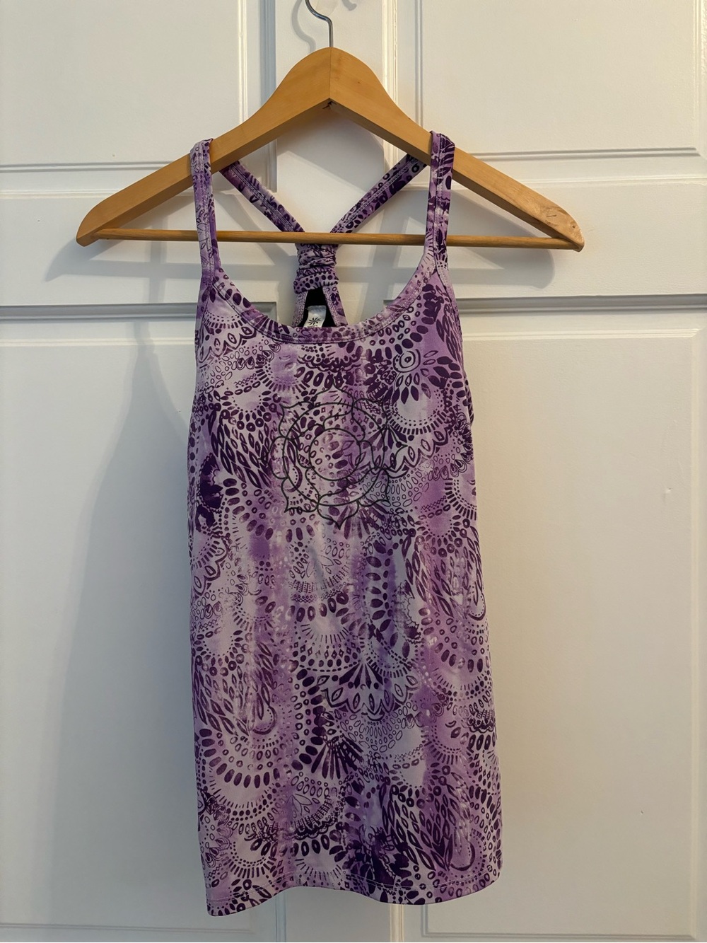 Athleta Purple Tie-Dye Racerback Tank with Graphic
